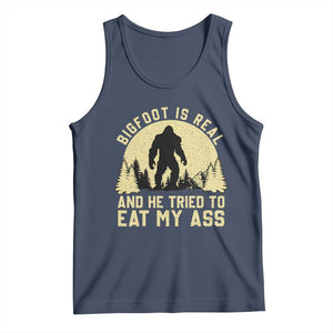 Funny Bigfoot Tank Top Sasquatch Big Foot Eat My Ass Vintage Cryptid Meme TS10 Navy Print Your Wear