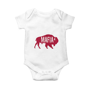 Let's Go Buffalo Baby Onesie Funny Mafia WNY Pride Red Buffalo TS10 White Print Your Wear