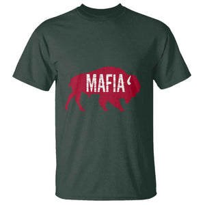 Let's Go Buffalo T Shirt Funny Mafia WNY Pride Red Buffalo TS10 Dark Forest Green Print Your Wear