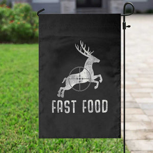 Deer Hunting Season Garden Flag Funny Fast Food TS10 Print Your Wear