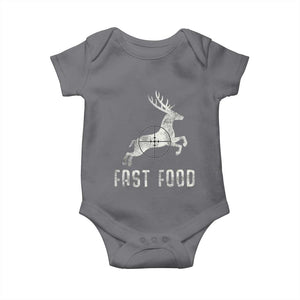 Deer Hunting Season Baby Onesie Funny Fast Food TS10 Charcoal Print Your Wear