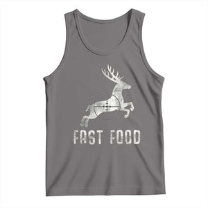 Deer Hunting Season Tank Top Funny Fast Food TS10 Deep Heather Print Your Wear