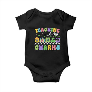 St Patricks Day Lucky Teacher Baby Onesie Teaching Lucky Charm Teachers TS10 Black Print Your Wear