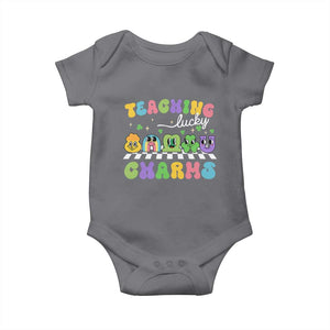 St Patricks Day Lucky Teacher Baby Onesie Teaching Lucky Charm Teachers TS10 Charcoal Print Your Wear
