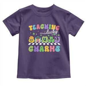 St Patricks Day Lucky Teacher Toddler T Shirt Teaching Lucky Charm Teachers TS10 Purple Print Your Wear