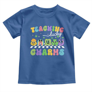 St Patricks Day Lucky Teacher Toddler T Shirt Teaching Lucky Charm Teachers TS10 Royal Blue Print Your Wear