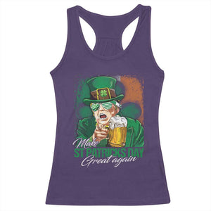 Funny Trump St Patricks Day Racerback Tank Top Make St Patricks Day Great Again TS10 Purple Print Your Wear