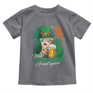 Funny Trump St Patricks Day Toddler T Shirt Make St Patricks Day Great Again TS10 Charcoal Print Your Wear