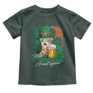 Funny Trump St Patricks Day Toddler T Shirt Make St Patricks Day Great Again TS10 Dark Forest Green Print Your Wear