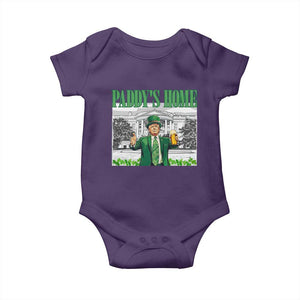 Funny Trump St Patricks Day Baby Onesie Paddy's Home White House TS10 Purple Print Your Wear
