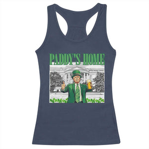 Funny Trump St Patricks Day Racerback Tank Top Paddy's Home White House TS10 Navy Print Your Wear
