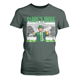 Funny Trump St Patricks Day T Shirt For Women Paddy's Home White House TS10 Dark Forest Green Print Your Wear