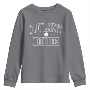 Kids St. Patrick's Day Youth Sweatshirt Lucky Dude TS10 Charcoal Print Your Wear