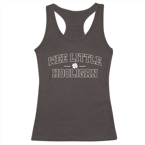 St Patricks Day Wee Little Hooligan Racerback Tank Top TS10 Dark Chocolate Print Your Wear