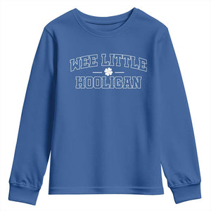 St Patricks Day Wee Little Hooligan Youth Sweatshirt TS10 Royal Blue Print Your Wear