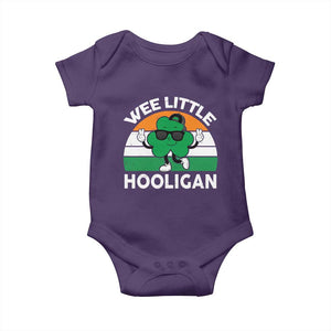 St Patricks Day Wee Little Hooligan Baby Onesie Funny Men Boy Kids Irish Kids TS10 Purple Print Your Wear