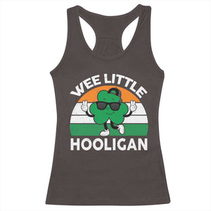 St Patricks Day Wee Little Hooligan Racerback Tank Top Funny Men Boy Kids Irish Kids TS10 Dark Chocolate Print Your Wear