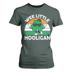 St Patricks Day Wee Little Hooligan T Shirt For Women Funny Men Boy Kids Irish Kids TS10 Dark Forest Green Print Your Wear