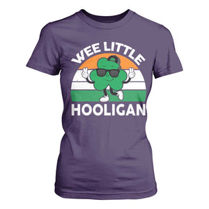 St Patricks Day Wee Little Hooligan T Shirt For Women Funny Men Boy Kids Irish Kids TS10 Purple Print Your Wear