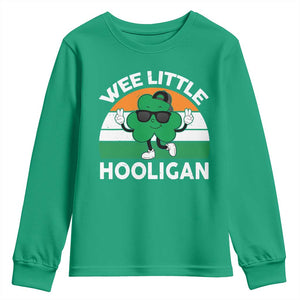 St Patricks Day Wee Little Hooligan Youth Sweatshirt Funny Men Boy Kids Irish Kids TS10 Irish Green Print Your Wear