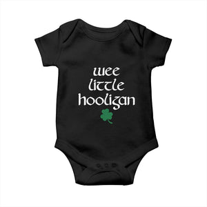 St Patricks Kids Wee Little Hooligan Baby Onesie TS10 Black Print Your Wear