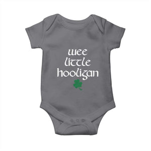 St Patricks Kids Wee Little Hooligan Baby Onesie TS10 Charcoal Print Your Wear