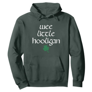 St Patricks Kids Wee Little Hooligan Hoodie TS10 Dark Forest Green Print Your Wear