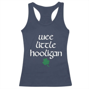 St Patricks Kids Wee Little Hooligan Racerback Tank Top TS10 Navy Print Your Wear