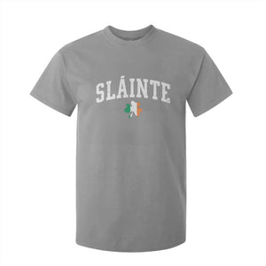 St Patricks Day T Shirt For Kid Retro Slainte Shamrock Lucky Irish Day Gift TS10 Sport Gray Print Your Wear