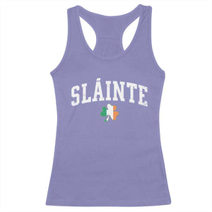 St Patricks Day Racerback Tank Top Retro Slainte Shamrock Lucky Irish Day Gift TS10 Violet Print Your Wear