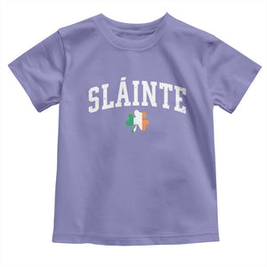 St Patricks Day Toddler T Shirt Retro Slainte Shamrock Lucky Irish Day Gift TS10 Violet Print Your Wear