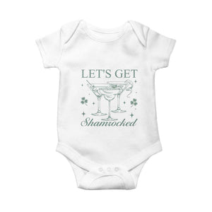 Lets Get Shamrocked St Patricks Day Baby Onesie TS10 White Print Your Wear