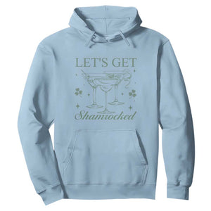 Lets Get Shamrocked St Patricks Day Hoodie TS10 Light Blue Print Your Wear