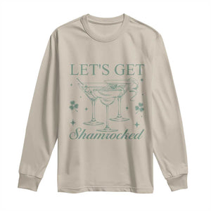 Lets Get Shamrocked St Patricks Day Long Sleeve Shirt TS10 Sand Print Your Wear