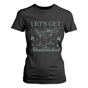 Lets Get Shamrocked St Patricks Day T Shirt For Women TS10 Black Print Your Wear