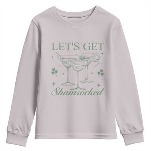 Lets Get Shamrocked St Patricks Day Youth Sweatshirt TS10 Ice Gray Print Your Wear