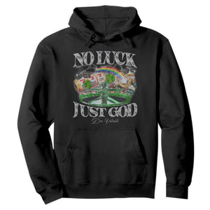 Vintage Christian Hoodie Retro No Luck Just God Funny St Patricks Day TS10 Black Print Your Wear