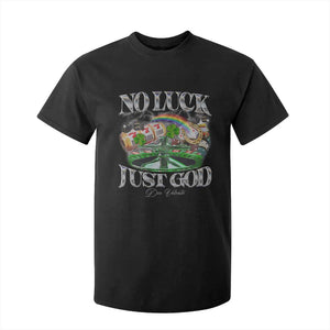 Vintage Christian T Shirt For Kid Retro No Luck Just God Funny St Patricks Day TS10 Black Print Your Wear