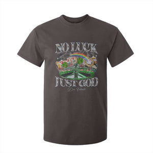 Vintage Christian T Shirt For Kid Retro No Luck Just God Funny St Patricks Day TS10 Dark Chocolate Print Your Wear