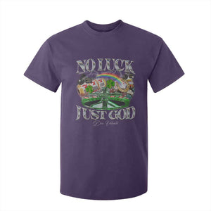 Vintage Christian T Shirt For Kid Retro No Luck Just God Funny St Patricks Day TS10 Purple Print Your Wear
