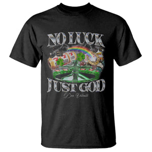 Vintage Christian T Shirt Retro No Luck Just God Funny St Patricks Day TS10 Black Print Your Wear
