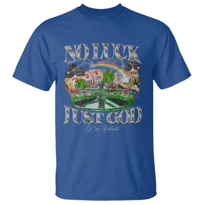 Vintage Christian T Shirt Retro No Luck Just God Funny St Patricks Day TS10 Royal Blue Print Your Wear