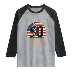 Funny 50th Birthday Raglan Shirt Vintage US Flag Built 50 Years Ago Parts Original TS10 Heather Gray Black Print Your Wear