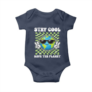 Groovy Earth Day Save The Planet Baby Onesie TS10 Navy Print Your Wear