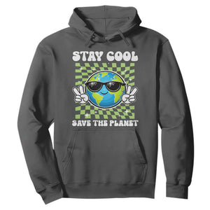 Groovy Earth Day Save The Planet Hoodie TS10 Dark Heather Print Your Wear
