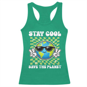 Groovy Earth Day Save The Planet Racerback Tank Top TS10 Irish Green Print Your Wear