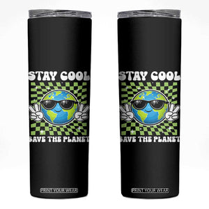 Groovy Earth Day Save The Planet Skinny Tumbler TS10 Black Print Your Wear