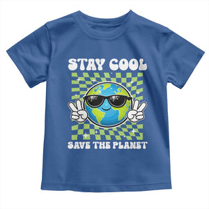 Groovy Earth Day Save The Planet Toddler T Shirt TS10 Royal Blue Print Your Wear