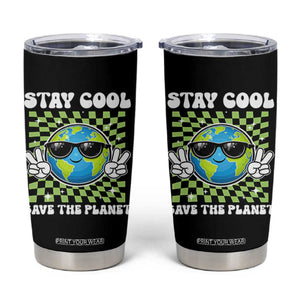Groovy Earth Day Save The Planet Tumbler Cup TS10 Black Print Your Wear