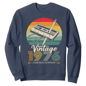 Vintage 1976 Sweatshirt 50th Birthday Turning 50 Year Old Gifts TS10 Navy Print Your Wear
